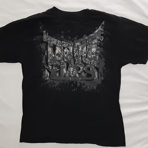 Tapout MPS Mens Large tshirt, Black/Grey, Skulls in Lettering, GUC